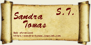 Sandra Tomaš vizit kartica